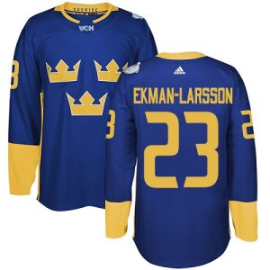 Kinder Team Schweden #23 Oliver Ekman-Larsson Authentic Königsblau Auswärts 2016 World Cup